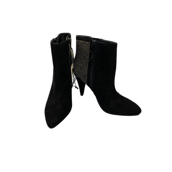 Forever 21 Women's Black & Gold Ankle Booties - Picture 2 of 8